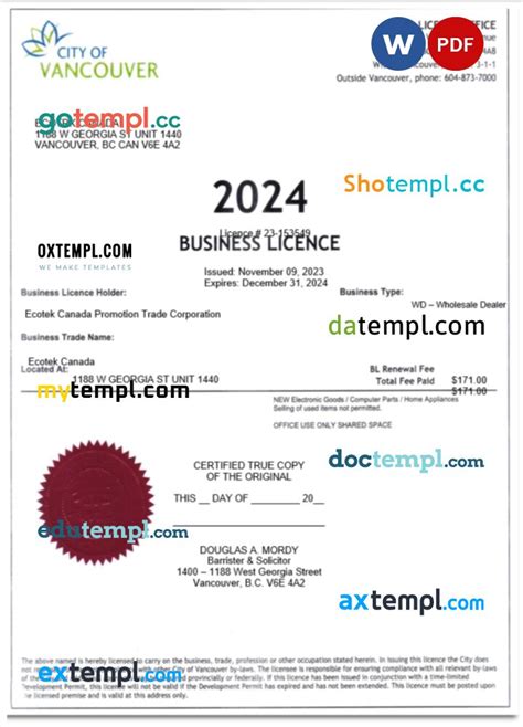 vancouver business license